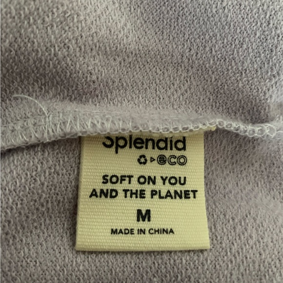 NWT Splendid Sweatshirt: Lavender, Front Palm Tree Print, Crewneck M - Picture 7 of 7